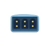 Câble tronc IEC 3 voies - pour moniteur Drager SC6000 - l. 2,5 m - 1 pack de 10 câbles