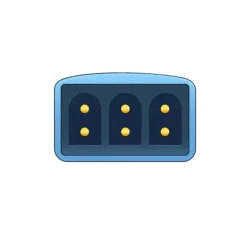 Câble tronc IEC 3 voies - pour moniteur Drager SC6000 - l. 2,5 m - 1 pack de 10 câbles