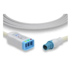 Câble tronc IEC 3 voies - pour moniteur Drager SC6000 - l. 2,5 m - 1 pack de 10 câbles
