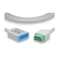 Câble tronc IEC 5 voies - pour moniteur GE Healthcare Dash - l. 2,5 m - 1 pack de 10 câbles