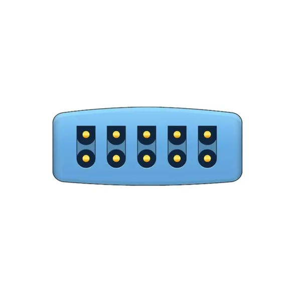 Câble tronc IEC 5 voies - pour moniteur GE Healthcare Dash - l. 2,5 m - 1 pack de 10 câbles