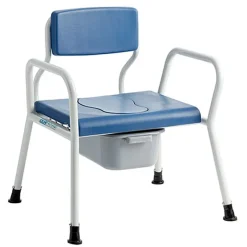 Chaise de douche Commode XXL - 2 en 1 : chaise de douche et chaise percée - largeur d'assise 71 cm - poids limite 325 kg