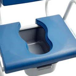 Chaise de douche Commode XXL - 2 en 1 : chaise de douche et chaise percée - largeur d'assise 71 cm - poids limite 325 kg