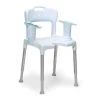 Chaise de douche Etac Swift - avec accoudoirs - h. assise réglable de 42 à 57 cm (7 crans) - poids lim. 160 kg - bleu