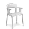 Chaise de douche Etac Swift - version basse - avec dossier et accoudoirs - gris