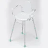 Chaise de douche Prima Modular - 42 à 57cm - en aluminium, traité anti corrosion - poids limite 190 kg
