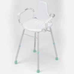 Chaise de douche Prima Modular - 42 à 57cm - en aluminium, traité anti corrosion - poids limite 190 kg