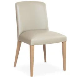 Chaise 4 pieds Capucine - assise et dossier tissu enduit - structure hêtre massif