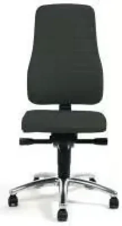 Chaise pivotante de bureau comfort reglage de la hauteur de l'assise de 450-600 mm pied en croix en aluminium avec