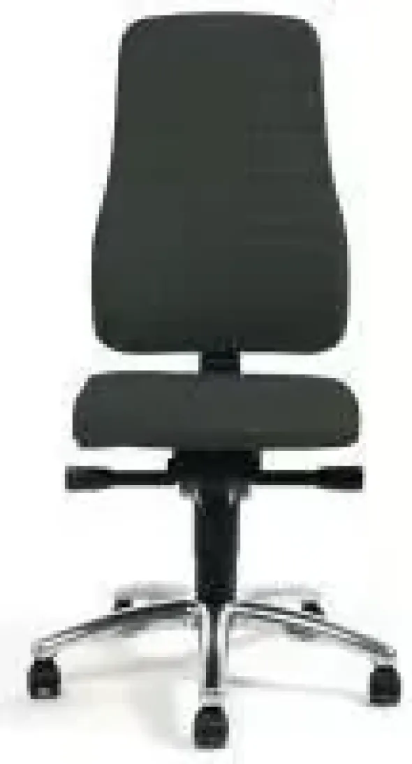 Chaise pivotante de bureau comfort reglage de la hauteur de l'assise de 450-600 mm pied en croix en aluminium avec