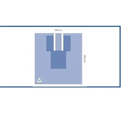 Champ de soins double fente - 240 x 290cm - 1 carton de 10
