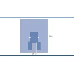 Champ de soins double fente - 240 x 286cm - 1 carton de 8