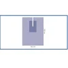 Champ de soins fendu en U - 150 x 200 cm - 1 carton de 42
