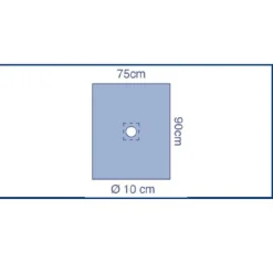 Champ de soins fenêtré Ø 9 cm - 75 x 90 cm - 1 carton de 180