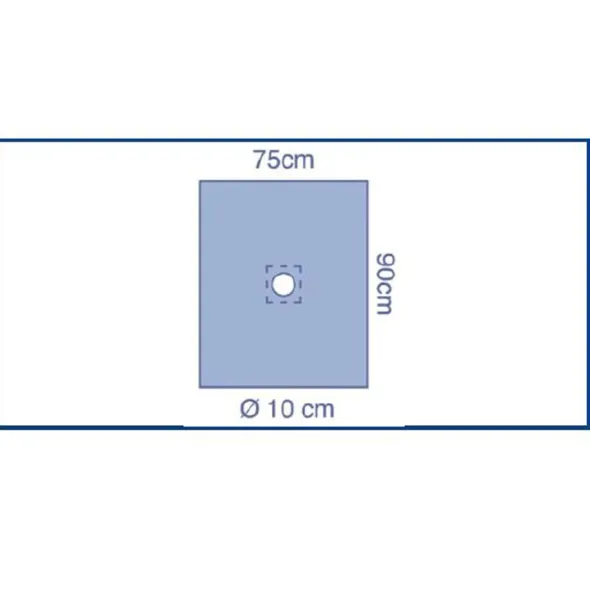 Champ de soins fenêtré Ø 9 cm - 75 x 90 cm - 1 carton de 180