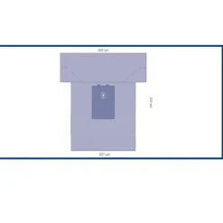 Champ de soins fenêtré pour extrémité - 221/295 x 337 cm - 1 carton de 14