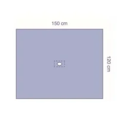 Champ de soins - 150 x 120 cm - avec fenêtre adhésive 5 x 8 cm - 1 carton de 30