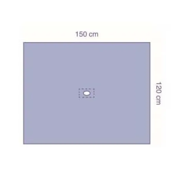 Champ de soins - 150 x 120 cm - avec fenêtre adhésive 5 x 8 cm - 1 carton de 30