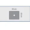 Champ d'urgence fenêtré en SMS - 65 x 53 cm - 1 carton de 200