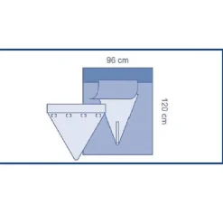 Champ sous-fessier - double poche - 96 x 120 cm - 1 carton de 40