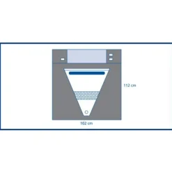 Champ sous-fessier - poche de recueil avec filtre - 102 x 112 cm - 1 carton de 20