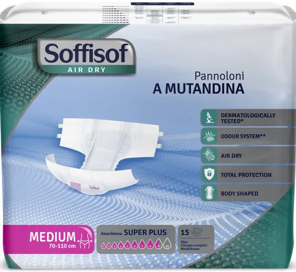 Change complet Soffisof AirDry Superplus 8,5 gouttes Taille M - 1 carton de 90 unités