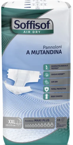 Change complet Soffisof AirDry MaxiPlus 10 gouttes - Taille XL-XXL - 1 palette de 960 unités