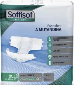 Change complet Soffisof Air Dry Super 8 gouttes Taille XL - 1 carton de 60 unités