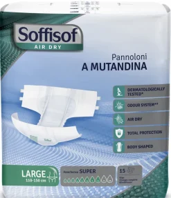 Change complet Soffisof Air Dry Super 8 gouttes Taille L - 1 palette de 1620 unités