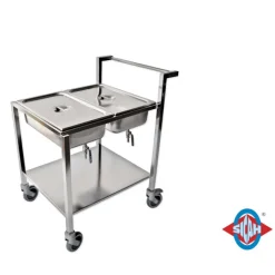 Chariot cycle prion double - avec 2 bacs 530 x 326 x 150 mm