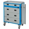 Chariot de stockage amagnétique aluminium - 4 tiroirs - Compatible compatible IRM avec - 3 Tesla