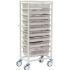 Chariot de stockage pharmacie amagnétique aluminium - stockage jusqu'à 10 paniers ISO 60 x 40 compatible - 3 Tesla