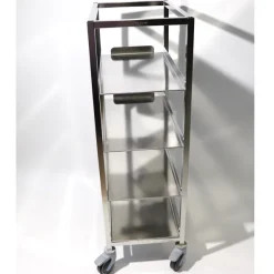 Chariot - 4 niveaux de tablette inox - 310 mm