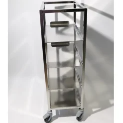 Chariot - 4 niveaux de tablettes pleines - h. 1025 mm