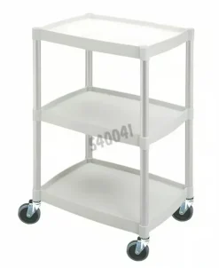 Chariot polyvalent gris clair 3 plateaux 485 x 365 x H800 mm