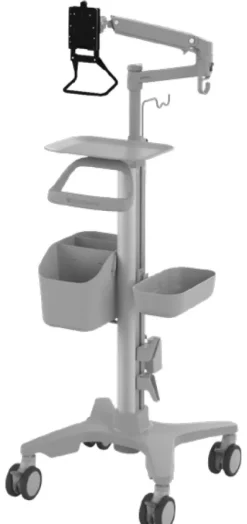 Chariot pour glidescope SU et RU pour moniteur core 4 roues
