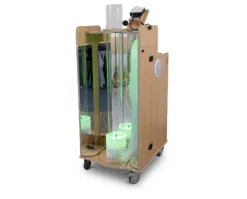 Chariot snoezelen Sophie - colonne à bulle + miroirs + projecteur - en hêtre - 66 x 78 x 140 cm - sans pack