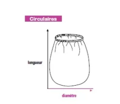 CHARLOTTE CIRCULAIRE 120cm - Stérile KRYSTAL DIAMETRE 120CM LONGUEUR 60CM