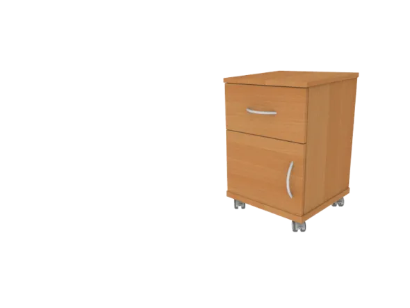 Chevet Catoni Classic bas - 1 tiroir et 1 porte charnières à gauche