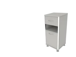 Chevet Catoni Style haut - 1 tiroir - 1 compart et 1 caisson coulissant
