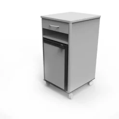 Chevet mini bar - 40 l - 1 porte frigo, 1 tiroir et 1 niche