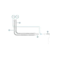 Circuit patient, avec pièce en Y, autoclavable, enfant