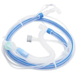 Circuit patient à usage unique, sans mesure de débit, sans mesure de CO2, espace mort réduit, longueur de 2 m