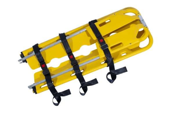 Civière de relevage compatible rayons X Polylight - 159 kg - polyéthylène haute densité - 3 sangles de maintien 2 parties