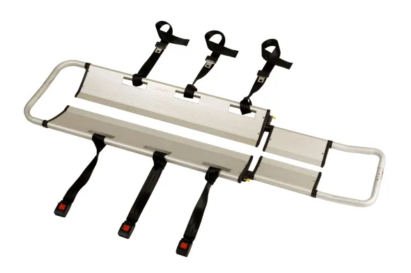 Civière de relevage version bariatrique S-Max - 280 kg - aluminium anodisé - 3 sangles de maintien 2 parties