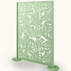 Claustra métal décor Jungle - l. 136 x h. 196 cm - structure acier thermolaqué