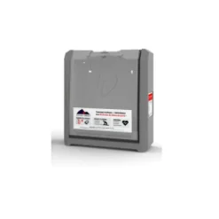 Coffre extérieur noir, système de thermorégulation, alarme sonore et visuelle, flash LED, rétroéclairage, 220V