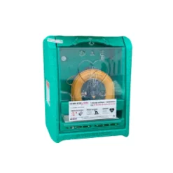 Coffre extérieur vert, système de thermorégulation, alarme sonore et visuelle, flash LED, rétroéclairage, 220V