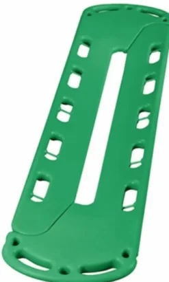 Combiné civière de relevage plan dur Proway - 205 kg - structure polyéthylène vert haute densité - 3 ceintures à