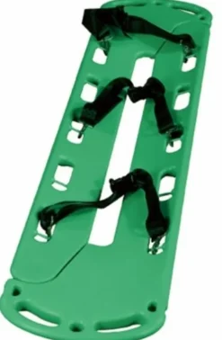 Combiné civière de relevage plan dur Proway - 205 kg - structure polyéthylène vert haute densité - 3 ceintures à